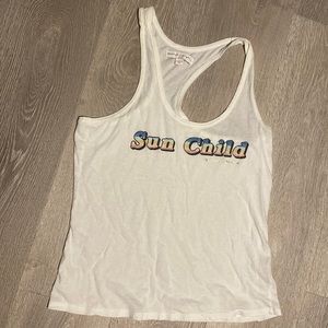 Spiritual Gangster Sun Child Tank | White | Small | Made in USA